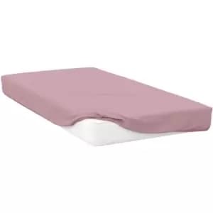 Belledorm Percale Extra Deep Fitted Sheet (Double) (Blush Pink) - Blush Pink