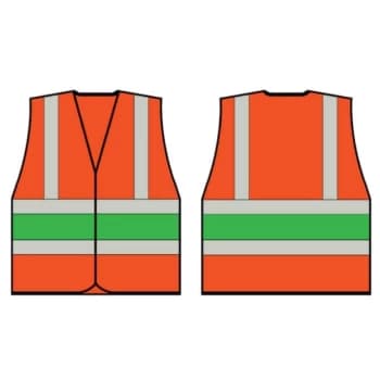 Orange Wceng Vest with Green Band - Size 2XL