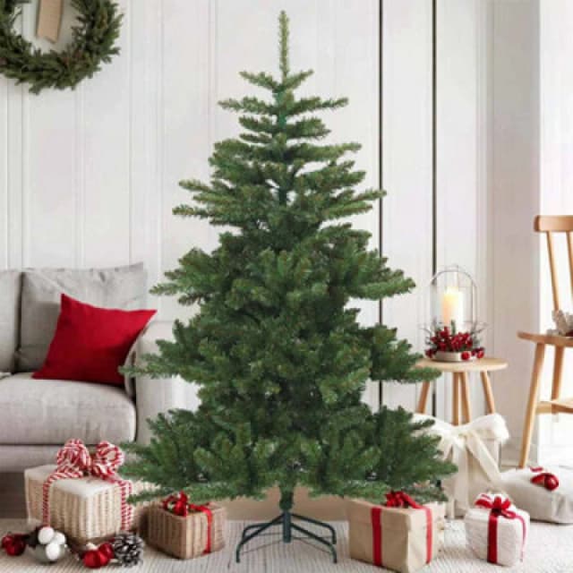 Vidaxl Artificial Hinged Christmas Tree Green 150 Cm Pvc, Steel
