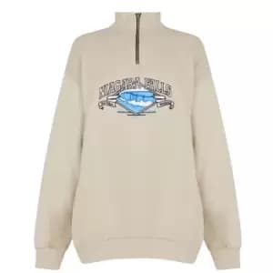 Daisy Street Embroidery Sweater - Beige