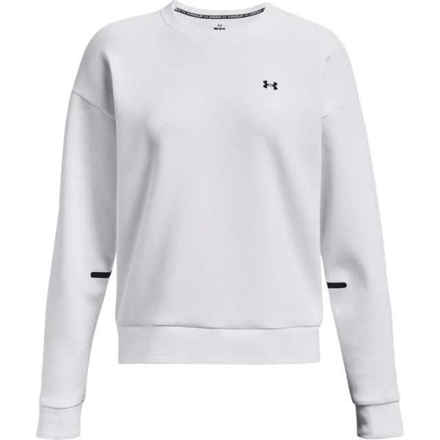 Under Armour Womens Unstoppable Fleece Crew Sweatshirt White female 8 (XS)