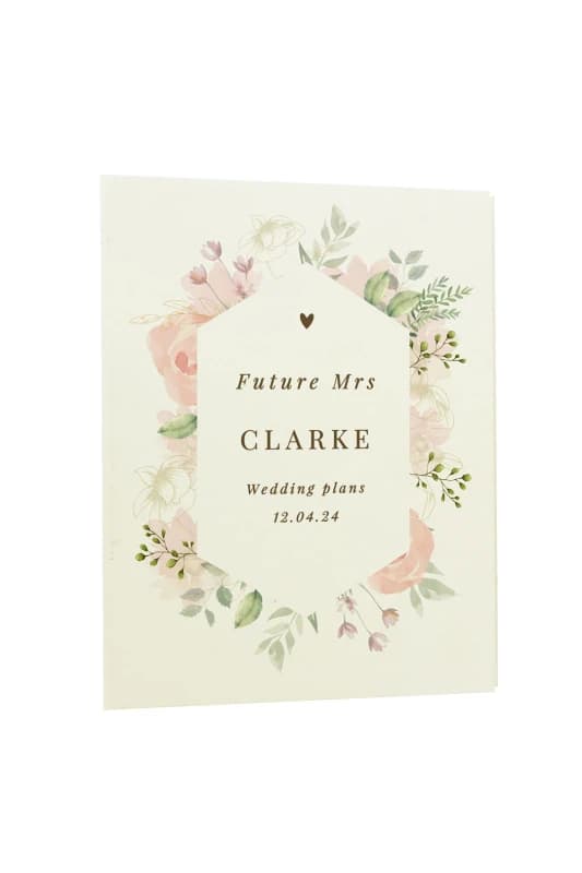 Personalised Memento Company Personalised Message Floral Wedding Planner
