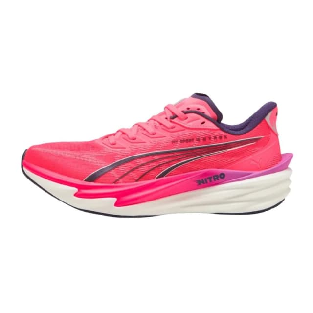 Puma Deviate NITRO 4 HYROX Shoes Pink Purple SS26, Size 44 - EUR