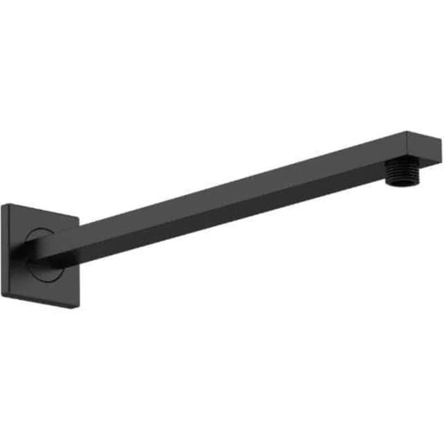 NUIE Nuie - Windon Rectangular Wall Mounted Shower Arm 410mm Length - Matt Black ARM413