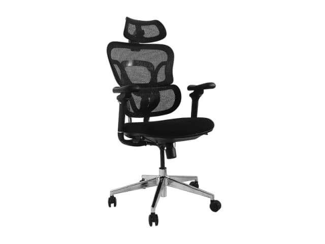 Equip Ergonomic Office Chair with Headrest and Armrests. Black
