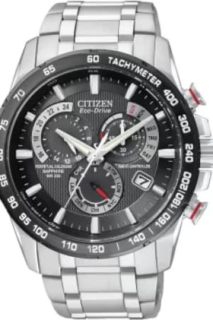 Mens Citizen Chrono Perpetual A-T Alarm Chronograph Radio Controlled Watch AT4008-51E