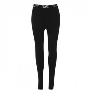 Lyle and Scott Waistband Leggings - Jet Black Z865