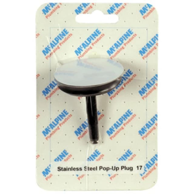 Mcalpine Handipak No. 17 Pop-Up Push Basin Sink Drain Plug Stainless Steel
