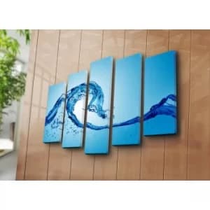 5PATK-120 Multicolor Decorative Canvas Painting (5 Pieces)