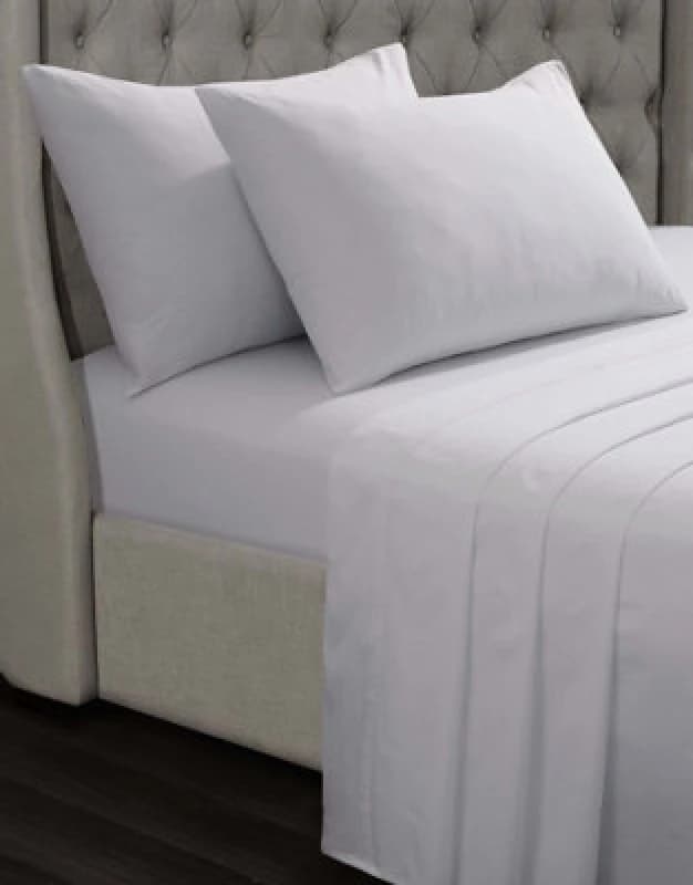 Smart Living Smart Living Luxury 100% Cotton 35cm Deep Fitted Sheet - Soft & Hypoallergenic in White Size: Single Fitted White Single Fitted Unisex