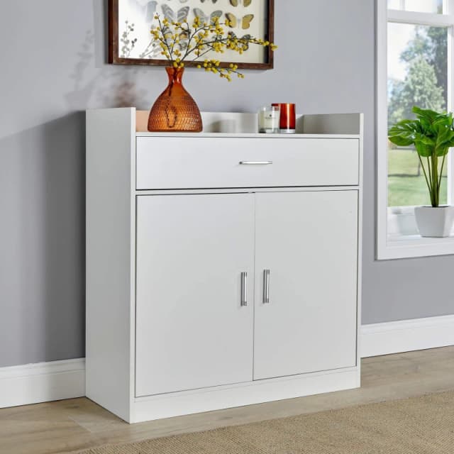Home Source Novara Shoe Storage Cabinet With 2 Door White