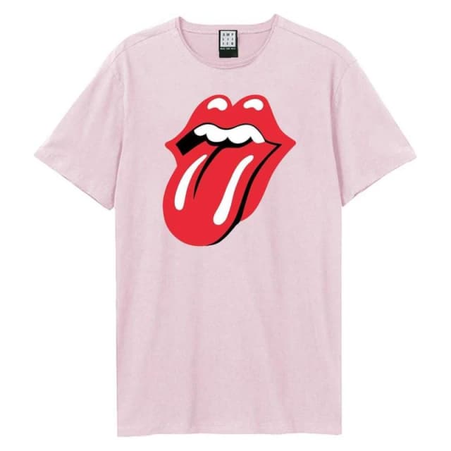 Amplified Mens Tongue The Rolling Stones T-Shirt in Pink Size: XS Pink Male XS