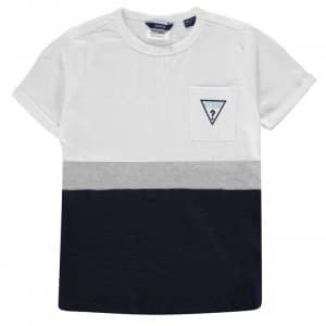 Guess Block T Shirt - WhtGryBlk F7N5