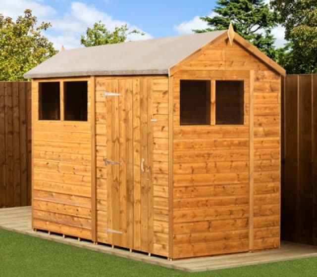 Empire Sheds Empire Modular Apex 6X8 Dipped Treated Tongue And Groove Wooden Garden Shed Windows (6' X 8' / 6ft X 8) (6X8)
