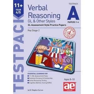 11+ Verbal Reasoning Year 4/5 GL and Other Styles Testpack A Papers 1-4 GL Assessment Style Practice Papers Undefined...