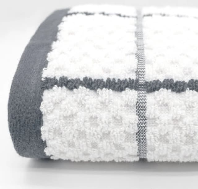 Kitchen Trends Checkered 100% Cotton Pack of 3 Tea Towels, Easy Care in Grey Size: 3 Pack Grey Unisex 3 Pack