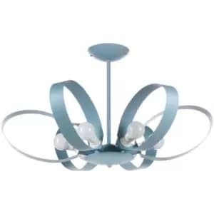 Onli Serena Designer 6 Light Pendant Ceiling Light, Blue