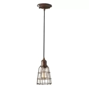 1 Bulb Ceiling Pendant Light Fitting Parisian Bronze LED E27 60W Bulb
