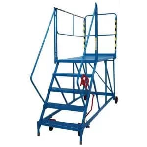 Fort Service Platform 2 Tread Standard slope 54 angle Mesh Blue