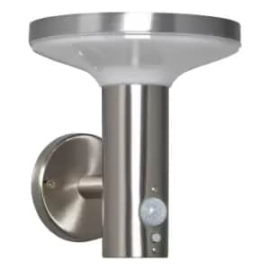 Zink CLAIRE LED Solar Wall Light with PIR Sensor Stainless Steel