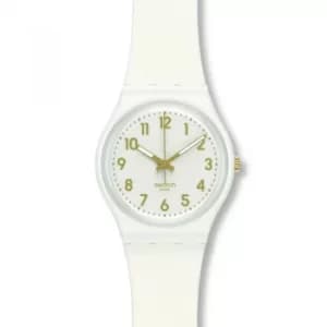 Ladies Swatch White Bishop Watch