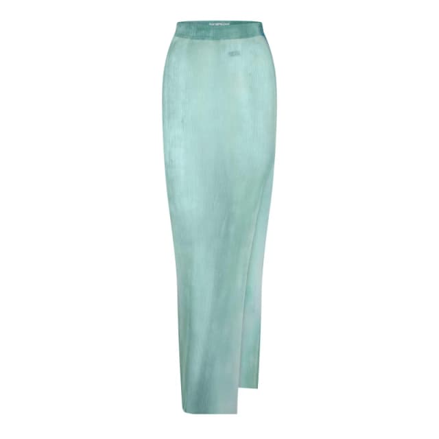 Off White Womens Knitted Maxi Skirt Light Blue female 6 (2XS)