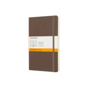 Moleskine Soft Cover Classic Notebook Large Ruled, Brown