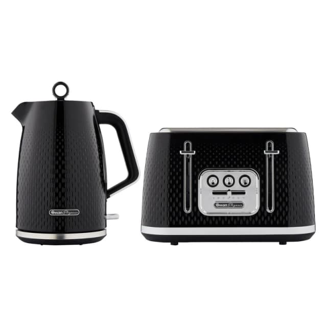 Swan Swan Elegance - Kettle & 4 Slice Toaster - Black unisex Medium