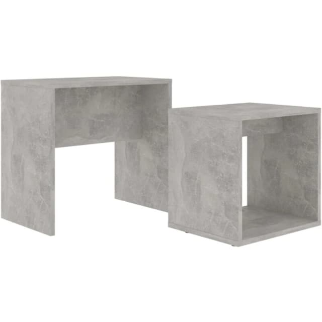 VIDAXL Coffee Table Set Concrete Grey 48x30x45cm Engineered Wood vidaXL 8720286016831