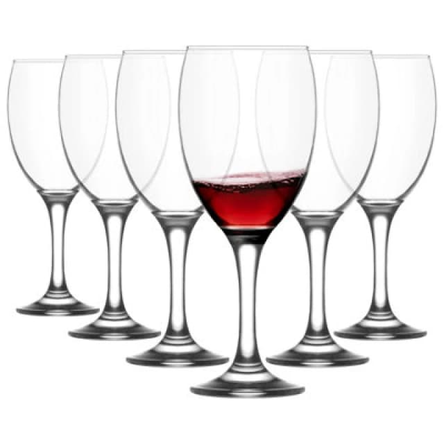 LAV Empire Red Wine Glasses - 590ml - Pack of 6 Clear unisex