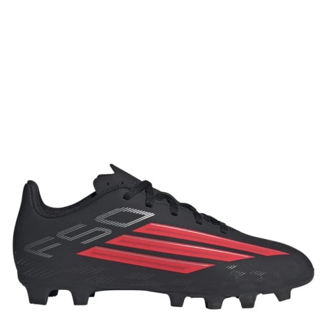 adidas F50 Club Childrens Firm Ground Football Boots Black/Red male C12 (30.5)