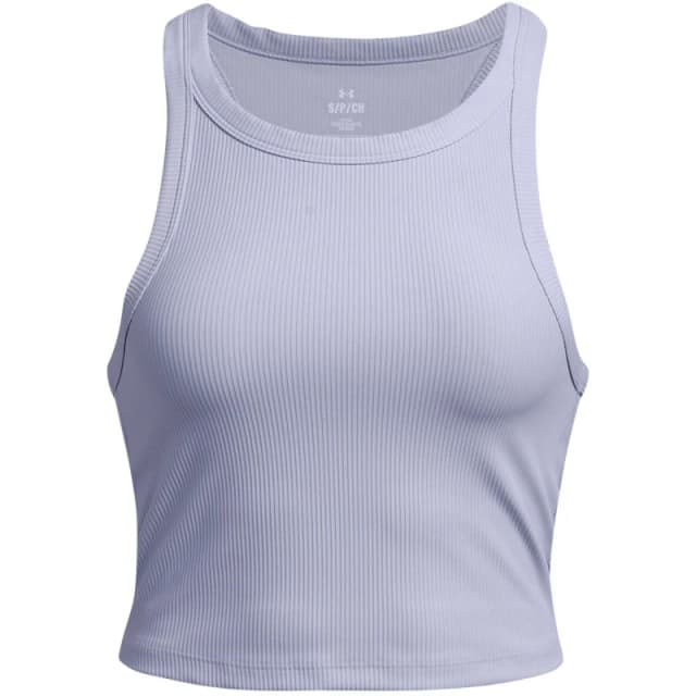 Under Armour Meridian Rib Cropped Tank Womens Purple female 10 (S)