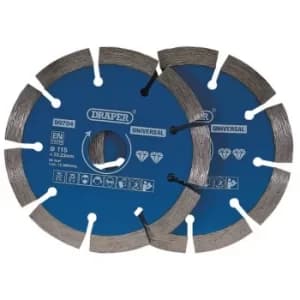 Draper Segmented Diamond Blade, 115mm (Pack of 2)