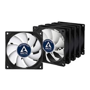 Arctic F8 8cm PWM PST Case Fans x5, Black & White, Fluid Dynamic, Value Pack (5 Fans), 6 Year Warranty