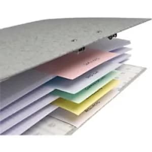 Exacompta Dividers Horizontal 105x240mm, Assorted, 12 Packs of 100