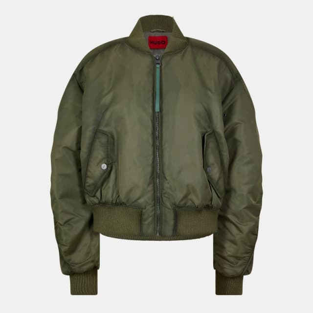 Hugo Womens Ferida Red Parka Med Green female S