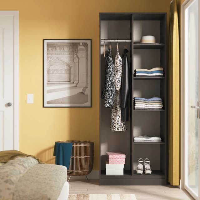 Ready Assembled 2 U Fuji Open Wardrobe (Ready Assembled) in Grey Grey Unisex