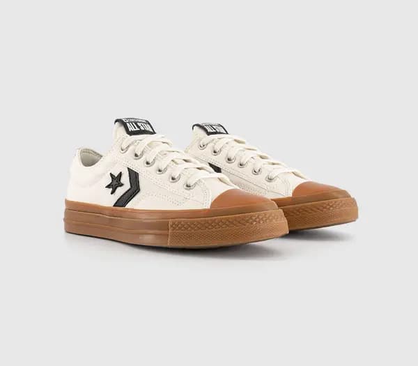 Converse Womens Star Player 76 Trainers Egret Gum Honey Black Natural, 8