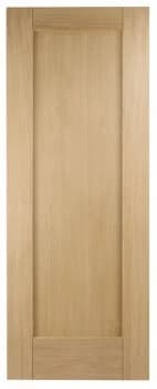Wickes Oxford Internal Flushed 1 Panel Oak Veneer Door - 1981 x 610mm