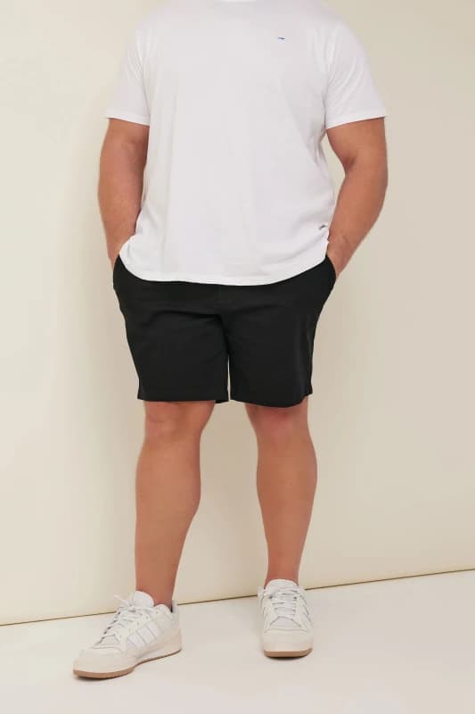 BadRhino BadRhino Men Stretch Chino Shorts in Black Size: 44R Black 44R Male 5059738084603