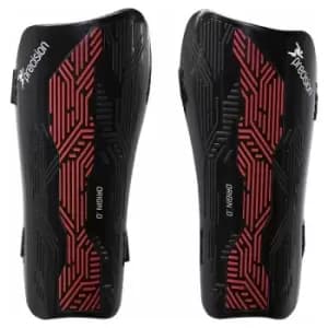 Precision Origin.0 Strap Shin Guards Black/Red Large