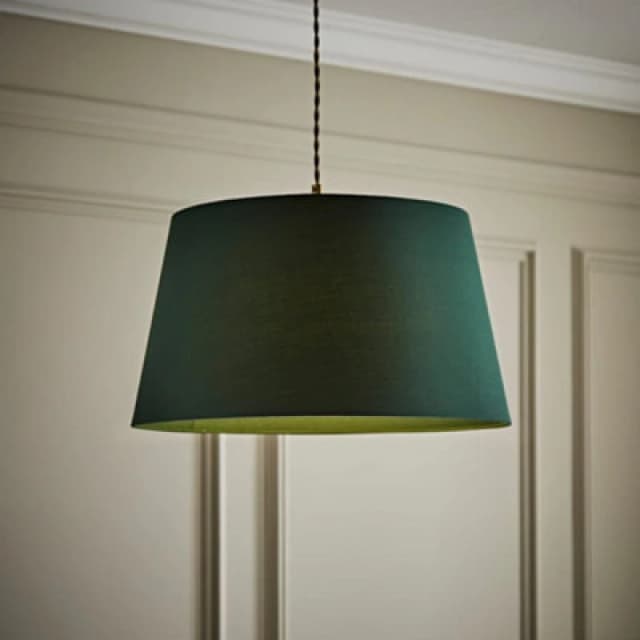 ValueLights ValueLights Aspen Forest Green Tapered Easy Fit Pendant Lamp Shade in Bottle Green Size: Large Bottle Green Large Unisex 5016529273943