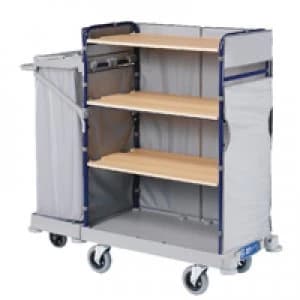 Slingsby Grey Maid Service Trolley With Bag 1170x530x1280mm 321830