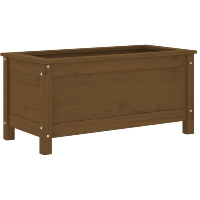 vidaXL Garden Planter Brown 82.5x40x39cm Solid Wood Pine, Brown 825257