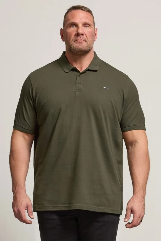 BadRhino BadRhino Men Short Sleeve Polo Shirt in Light Khaki Size: X-Large Light Khaki 1XL Male 5057147733976
