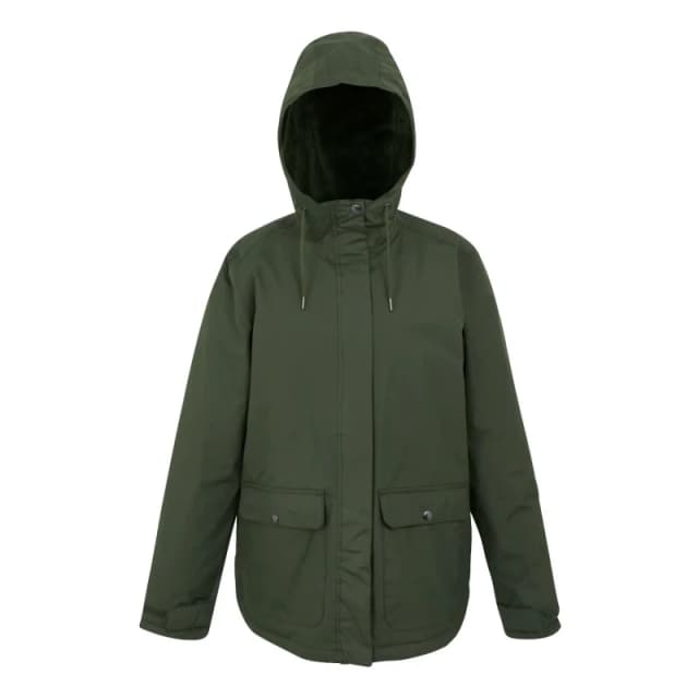 Womens waterproof hooded jacket Regatta Broadia Vert Female 40