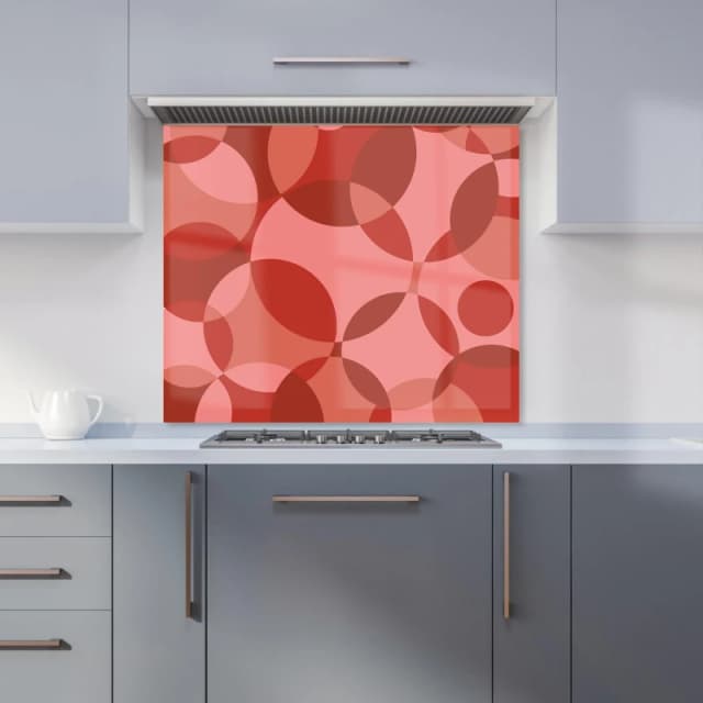 Warren Reed - Designer Baby Watercolour Blanket Pattern Kitchen Splashback in Red Size: 900mm x 650mm Red Unisex 900mm x 650mm