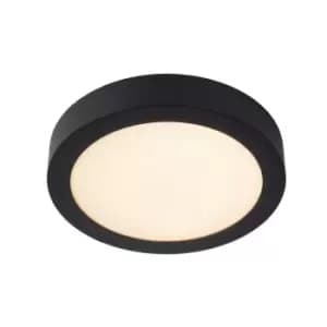 Brice-Led Modern Flush Ceiling Light Bathroom - Ø24cm - LED Dim. - 1x15W 3000K - IP44 - Black