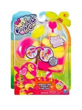 Candylocks Doll + Pet - Lemon Lou Twist 7.5Cm Scented Collectable + Peg-Asis Pet