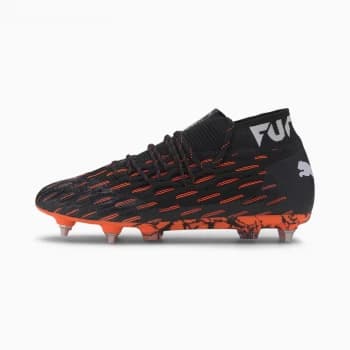 Womens PUMA Future 6.1 NetFit Mxsg Football Boots, Black/White/Shocking Orange Size 8 Shoes